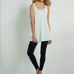 EILEEN FISHER Legging Stretch Jersey Elastic Waist Pull on Black Size M Mid rise